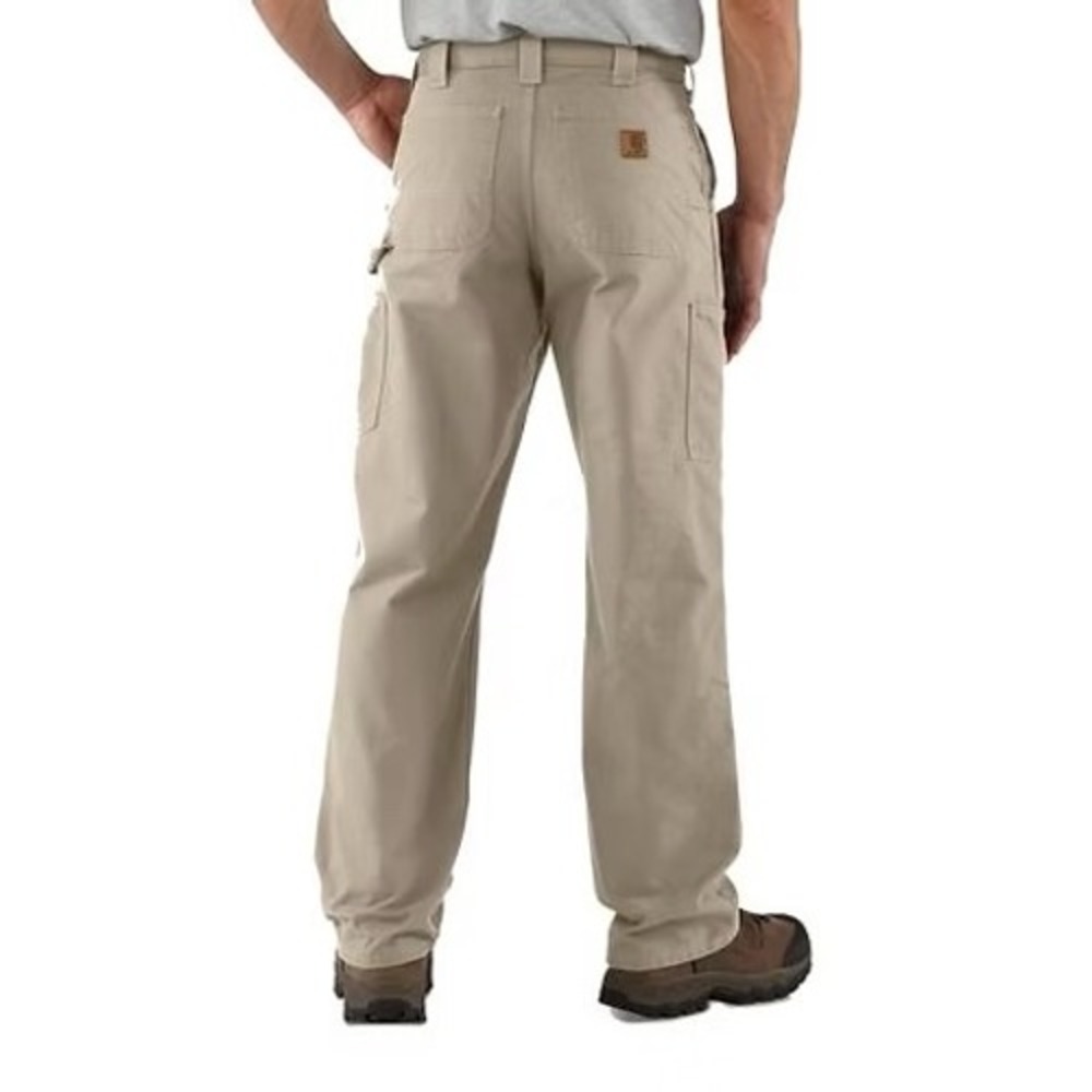 Carhartt Canvas Work Carpenter Pants Dungaree Fit Tan Khaki B151 Mens 46x32